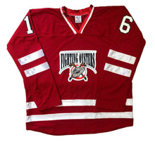 Charger l'image dans la galerie, Maillots de hockey rouges et blancs avec un logo en sergé Fighting Oysters