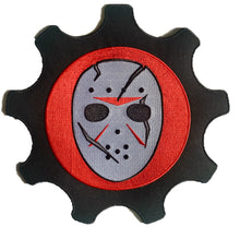 Laden Sie das Bild in den Galerie-Viewer, Rot-weiße Hockey-Trikots mit Torwartmasken-Twill-Logo