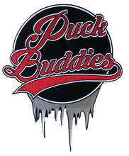 Charger l'image dans la galerie, Maillots de hockey rouges et blancs avec le logo brodé Puck Buddies en sergé