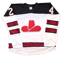 Load image into Gallery viewer, Custom Hockey Jerseys with a Cowboy Embroidered Twill Logo