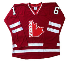 Charger l'image dans la galerie, Maillots de hockey rouges et blancs avec un logo brodé de style Équipe Canada
