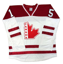 Charger l'image dans la galerie, Maillots de hockey rouges et blancs avec un logo brodé de style Équipe Canada