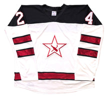 Charger l'image dans la galerie, Maillots de hockey personnalisés avec un logo en sergé brodé russe