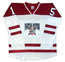 Charger l'image dans la galerie, Maillots de hockey rouges et blancs avec un logo en sergé Fighting Oysters