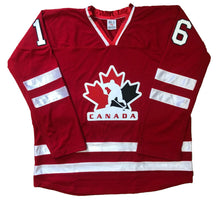 Load image into Gallery viewer, Red and White Hockey Jerseys with a Team Canada Twill Logo