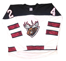 Load image into Gallery viewer, Custom Hockey Jerseys with an Angry Moose Embroidered Twill Logo