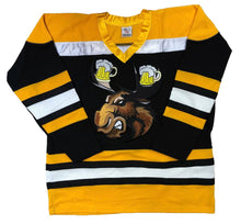 Load image into Gallery viewer, Custom Hockey Jerseys with the Moose with Beer Mug Twill Logo