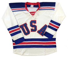 Charger l'image dans la galerie, Maillots de hockey personnalisés avec un écusson en sergé de l'équipe USA