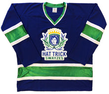 Load image into Gallery viewer, Custom Hockey Jerseys with a Hat Trick Swayze Embroidered Twill Logo
