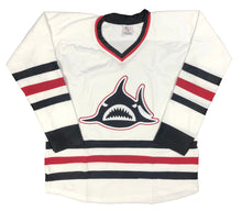 Laden Sie das Bild in den Galerie-Viewer, Individuelle Hockey-Trikots mit einem aufgestickten Hai-Logo aus Twill