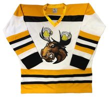 Load image into Gallery viewer, Custom Hockey Jerseys with the Moose with Beer Mug Twill Logo