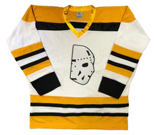 Load image into Gallery viewer, Custom Hockey Jerseys with a Goalie Mask Embroidered Twill Crest
