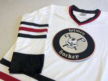 Laden Sie das Bild in den Galerie-Viewer, Custom hockey jerseys with Hitmen Hockey logo