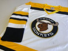 Laden Sie das Bild in den Galerie-Viewer, Custom hockey jerseys with the Swamp Donkeys team logo.
