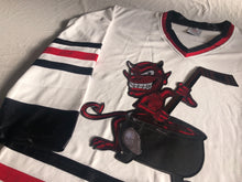 Load image into Gallery viewer, Custom hockey jerseys with Devil with Cauldron embroidered twill crest