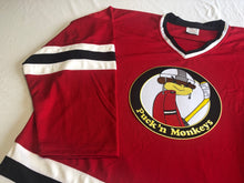 Load image into Gallery viewer, Custom hockey jerseys with the Puck'N Monkeys logo