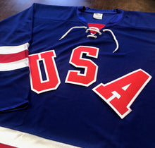 Charger l'image dans la galerie, Maillots de hockey personnalisés avec un écusson en sergé de l'équipe USA