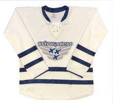 Charger l'image dans la galerie, Maillots de hockey personnalisés avec écusson brodé The Wingmen en sergé