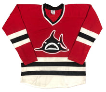 Laden Sie das Bild in den Galerie-Viewer, Individuelle Hockey-Trikots mit einem aufgestickten Hai-Logo aus Twill