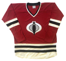 Load image into Gallery viewer, Custom hockey jerseys with the Cobra logo