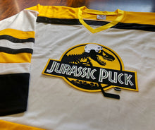Load image into Gallery viewer, Custom Hockey Jerseys with a Jurassic Puck Embroidered Twill Logo