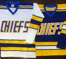Charger l'image dans la galerie, Maillots de hockey personnalisés avec un logo brodé en sergé des Chiefs