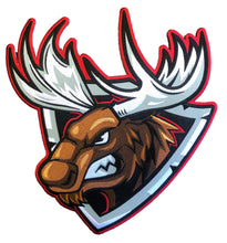 Charger l'image dans la galerie, Maillots de hockey rouges et blancs avec un logo Moose Twill rouge et blanc