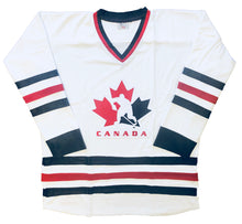 Charger l'image dans la galerie, Maillots de hockey personnalisés avec le logo de l'équipe canadienne en sergé