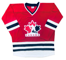 Charger l'image dans la galerie, Maillots de hockey personnalisés avec le logo de l'équipe canadienne en sergé