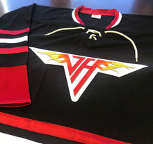 Load image into Gallery viewer, Custom Hockey Jerseys with a Van Halen Embroidered Twill Logo