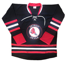 Load image into Gallery viewer, Custom Hockey Jerseys with a Detroit Devils Embroidered Twill Logo