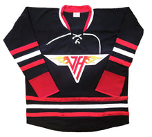 Load image into Gallery viewer, Custom Hockey Jerseys with a Van Halen Embroidered Twill Logo