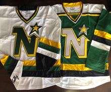Load image into Gallery viewer, Custom hockey jerseys with North Stars logo