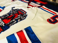 Load image into Gallery viewer, Custom hockey jerseys with the COVID-19 logo