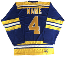 Load image into Gallery viewer, Custom Hockey Jerseys with a Lucky Pucks Embroidered Twill Logo
