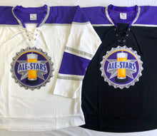 Load image into Gallery viewer, Custom Hockey Jerseys with Purple and White Ale Stars Logo