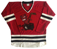 Load image into Gallery viewer, Custom hockey jerseys with Devil with Cauldron embroidered twill crest