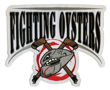 Load image into Gallery viewer, Red and White Hockey Jerseys with a Fighting Oysters Twill Logo
