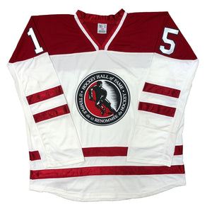 Custom Hockey Jerseys with a Hockey Hall of Fame Twill Logo
