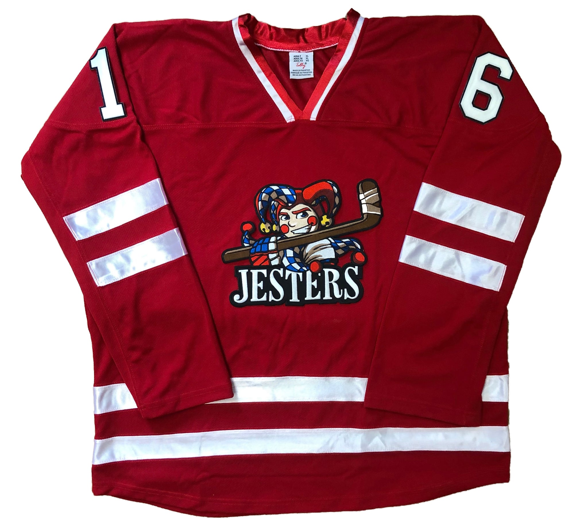 Custom Hockey Jerseys with A Chiefs Embroidered Twill Logo Adult Goalie Cut / (name and Sleeve Numbers) / Blue