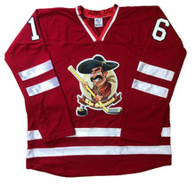 Load image into Gallery viewer, Red and White Hockey Jerseys with The Shooters Twill Logo

