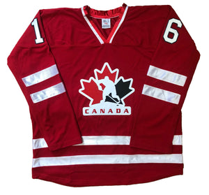 Red and White Hockey Jerseys with a Team Canada Twill Logo