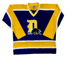 Load image into Gallery viewer, Purple Hockey Jerseys with the Big D Twill Logo
