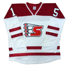 Laden Sie das Bild in den Galerie-Viewer, Rote und weiße Hockey-Trikots mit einem „S“-Twill-Logo 
