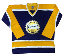 Load image into Gallery viewer, Purple Hockey Jerseys with the Lagers Hockey Club Twill Logo
