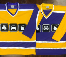 Load image into Gallery viewer, Custom Hockey Jerseys with the Irish Car Bomb Logo
