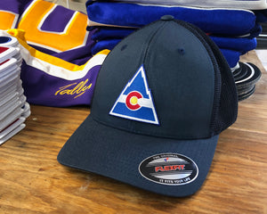 Flex-Fit Hat with a Colorado crest / logo $39 (Navy Blue  / Navy Blue)