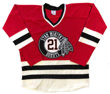 Load image into Gallery viewer, Custom Hockey Jerseys with a Mikita&#39;s Donuts Embroidered Twill Logo
