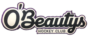 Custom Hockey Jerseys with an O'Beautys Hockey Club Twill Logo