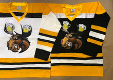 Load image into Gallery viewer, Custom Hockey Jerseys with the Moose with Beer Mug Twill Logo
